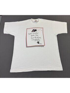 Rare Vintage 90s Wizard Of Oz Dear Dorothy Desk Of Toto White Promo Shirt Movie